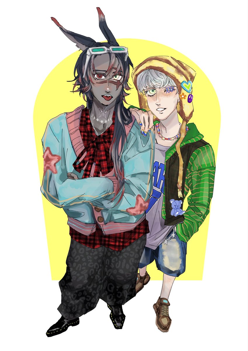 niGHT_out06's tweet photo. 絵を描きましたわ〜
下描きから完成までに自分のファッションセンスがどうにかなったようで良かったです https://t.co/0GRSYUYBFY
