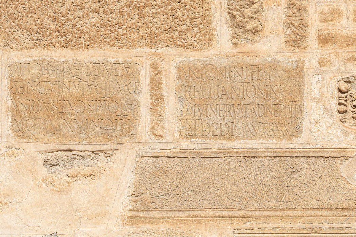 🇹🇳 Latin inscriptions in reused Roman blocks (spolia) in the Great Mosque of Kairouan. Kairouan was built as fort by the Arab-Muslims when they first arrived to Africa/Ifriqiya. The mosque and city were significantly expanded by the Aghlabids.

The presence of Latin inscriptions