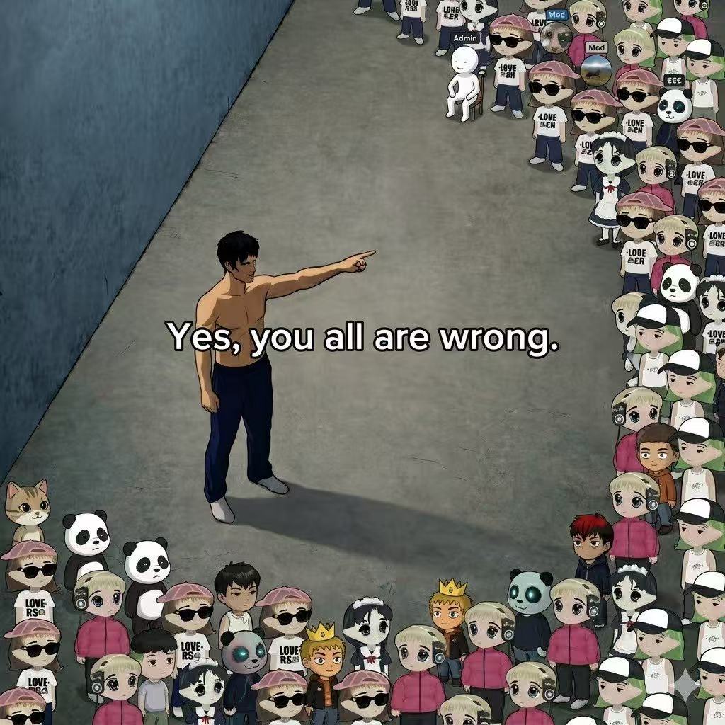 何一几天没发消息，
有人说何一坐月子去了；
有人说何一在中东被导弹袭击了；
有人说币安和bsc跑路了；

如果所有人都错了呢？
说不定在憋大招呢？！