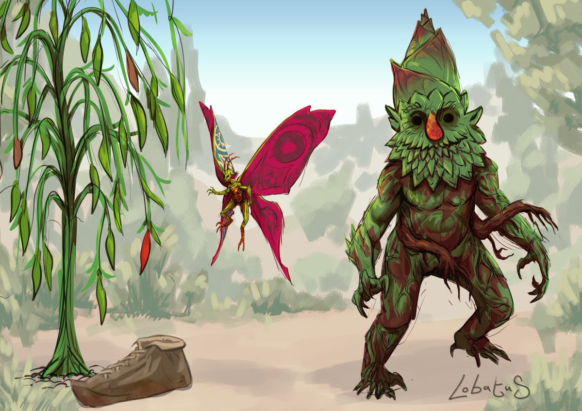 Some more creature design. Fairies, Gnomes and The Fairybean Plant. Plus a shoe for scale