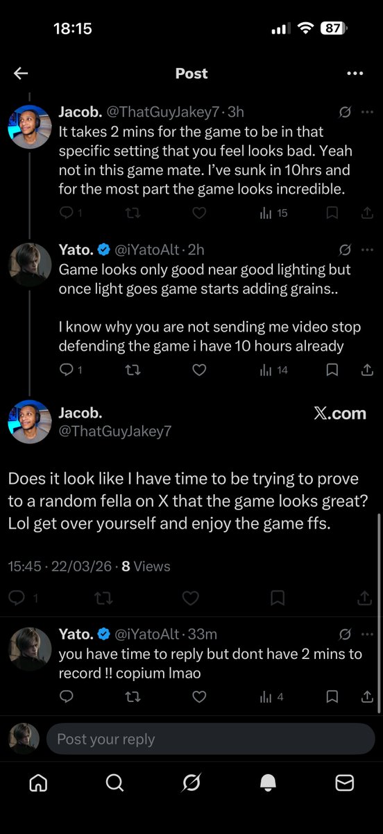 SunnyyOnPC's tweet photo. Imagine defending a game and then blocking me just because I asked for a recording of that area!  😂😂 

They aint gonna bag you lil bruh

#CrimsonDesert https://t.co/sriPelQ7Dm