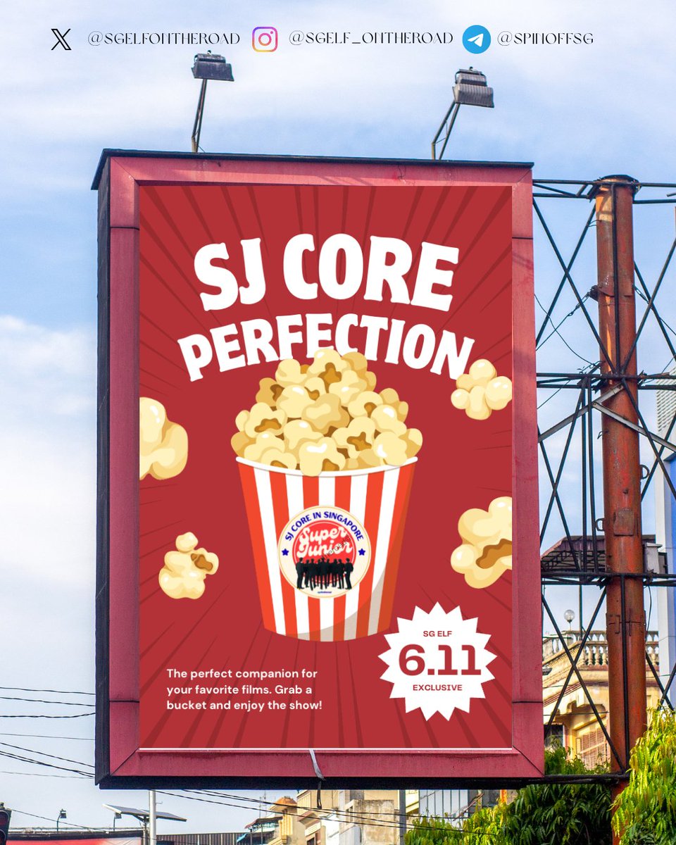 🎬 NOW SHOWING: SJ CORE SG

Celebrate 20 years with Super Junior with our special edition popcorn boxes 🍿💙

Popcorn not included. Please purchase snacks/popcorn from GV concessions only.
*Only at GV Suntec
#슈퍼주니어 #SUPERJUNIOR #SUPERSHOW10 #SuperShow10_SJCORE #SGELF