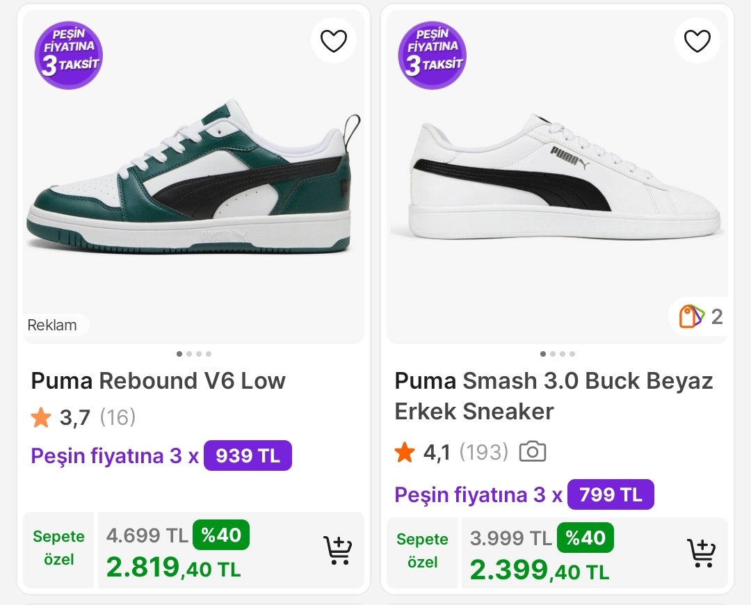 1alinti's tweet photo. Puma'da net %40 indirim 
Hepsiburada ile işbirliği 
Link👇
https://t.co/chUx3P7SM4 https://t.co/19VIi7kxqE