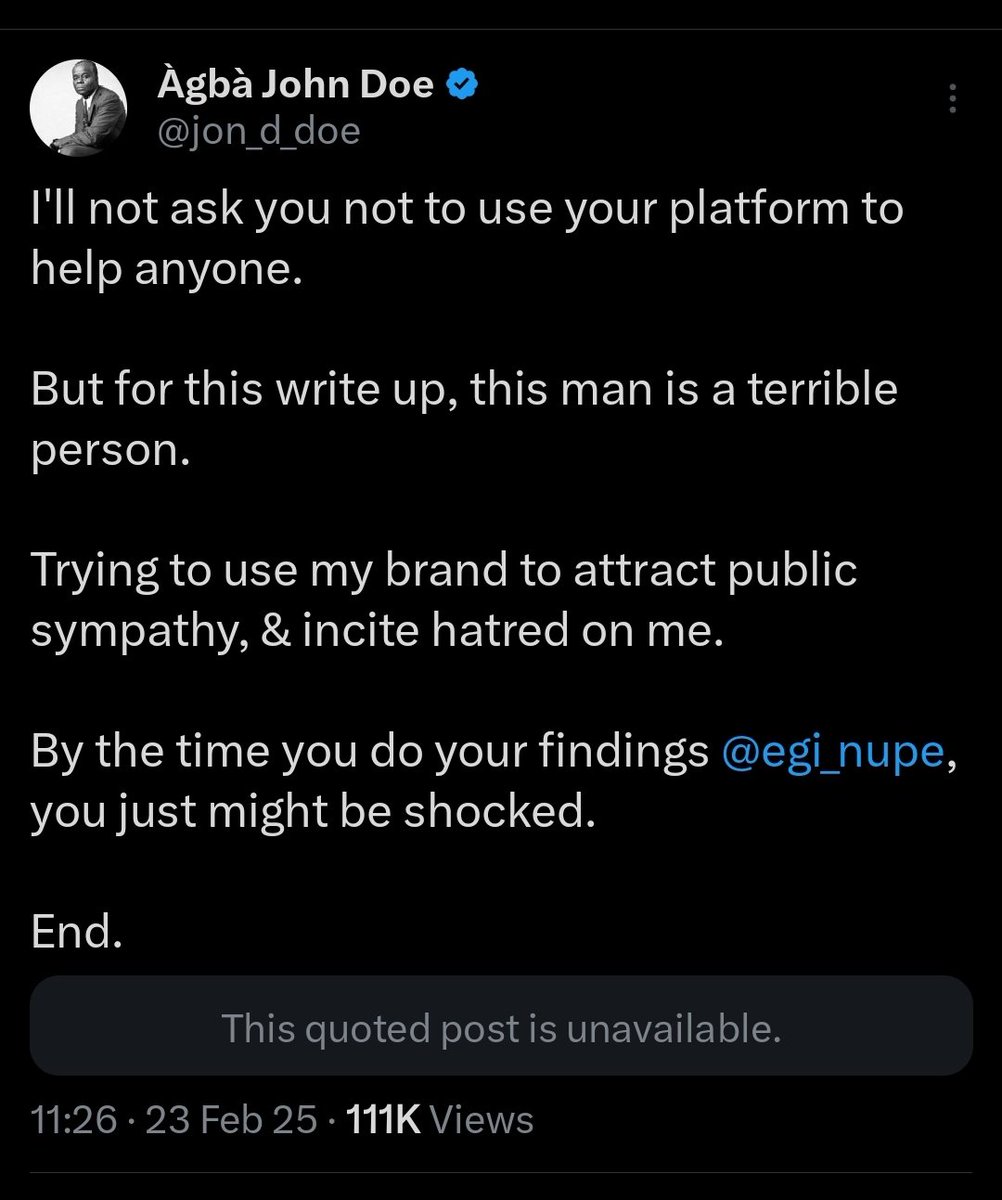 Àgbà John Doe tweet media
