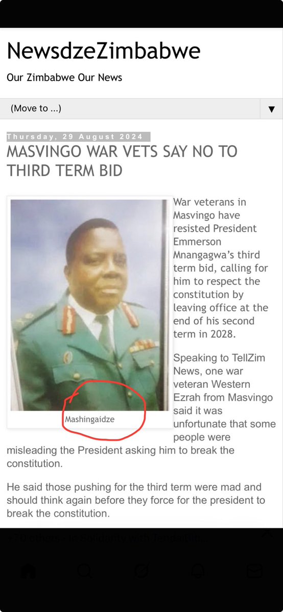 Retired Lt General Winston Sigauke Mapuranga tweet media