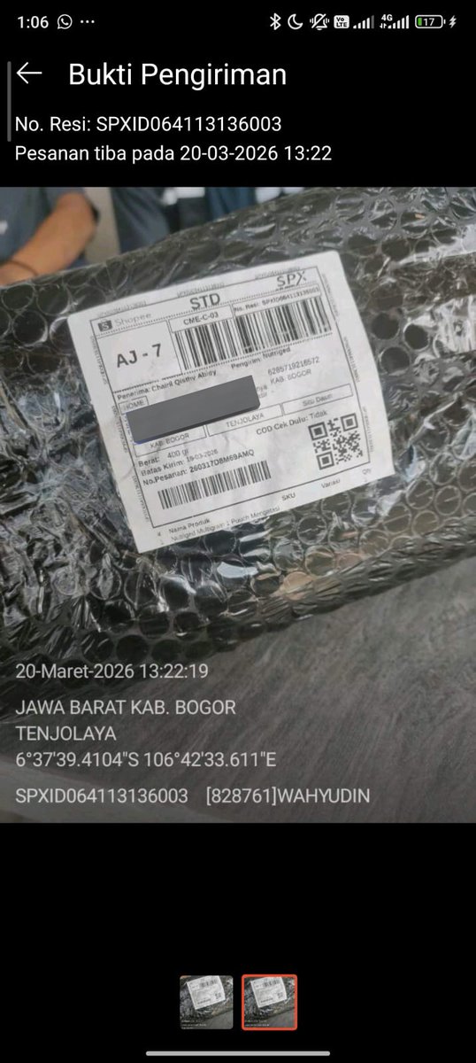 proyconn's tweet photo. @ShopeeID tolong dong paket saya ini dikirim kemana? gue ga nerima paket sama sekali, ini paket dikirim kemana sii? salah ngirim ini https://t.co/gvb2IWgwK7