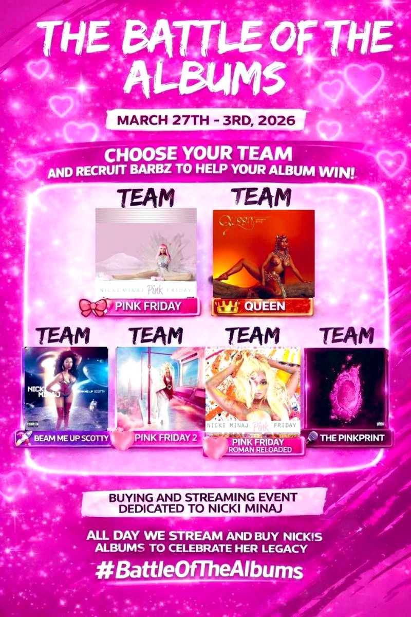 gagcityresident's tweet image. Barbz, Get Ready to show @NICKIMINAJ all of the Love in the World #PickTeams #Stream #Buy. It's all for the one we love. Let's Go Barbz ⬇️⬇️⬇️⬇️⬇️⬇️⬇️