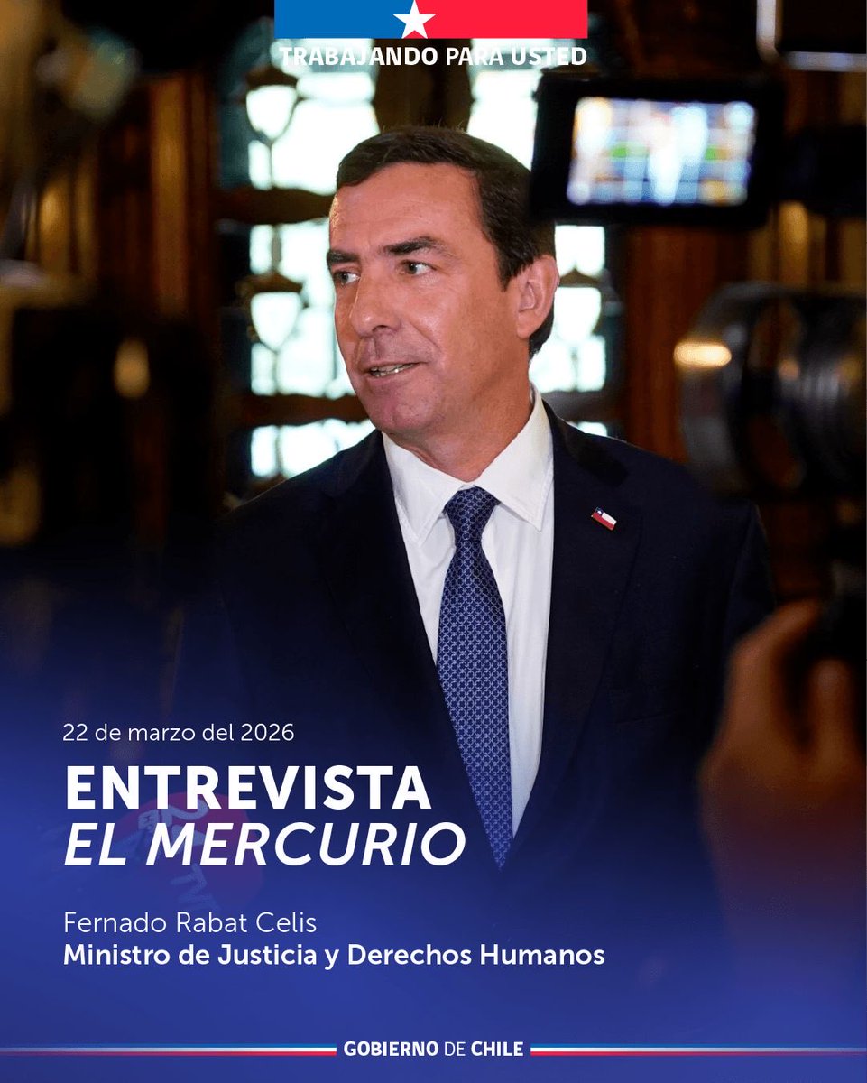 Los invito a leer la entrevista que publica hoy El Mercurio, donde abordo los principales desafíos de nuestro ministerio y los ejes que marcarán esta administración.

Una conversación para conocer el trabajo que estamos impulsando para fortalecer la justicia en Chile.