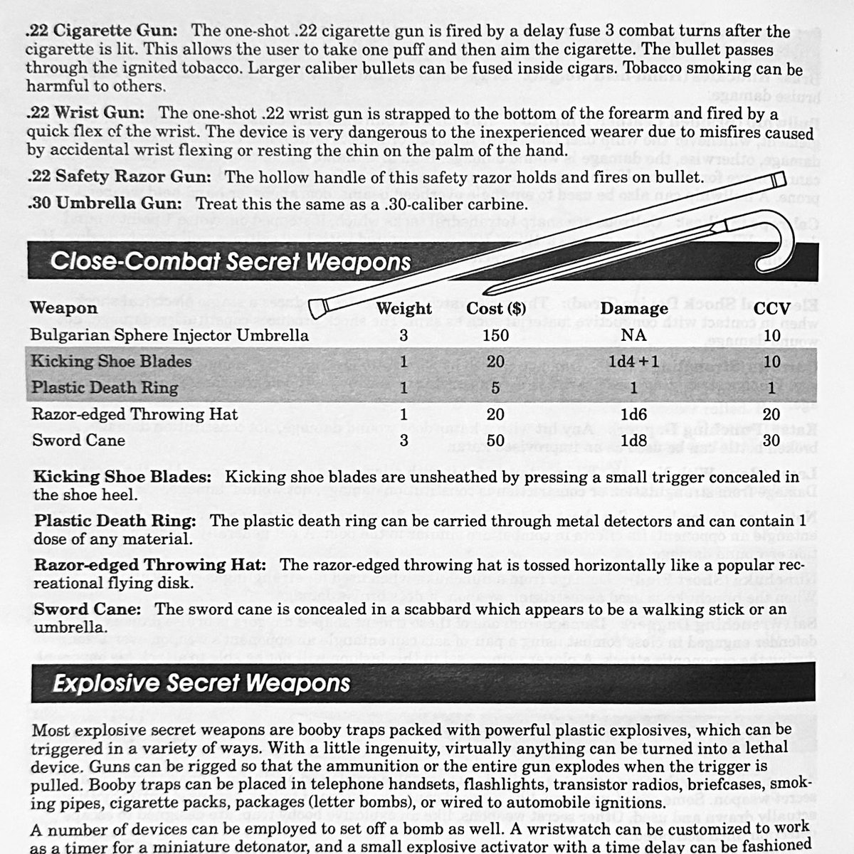 dnd__daily's tweet image. TSAC1 G4 File: Guns, Gadgets, and Getaway Gear (1987) #DnD #TopSecret #TTRPG