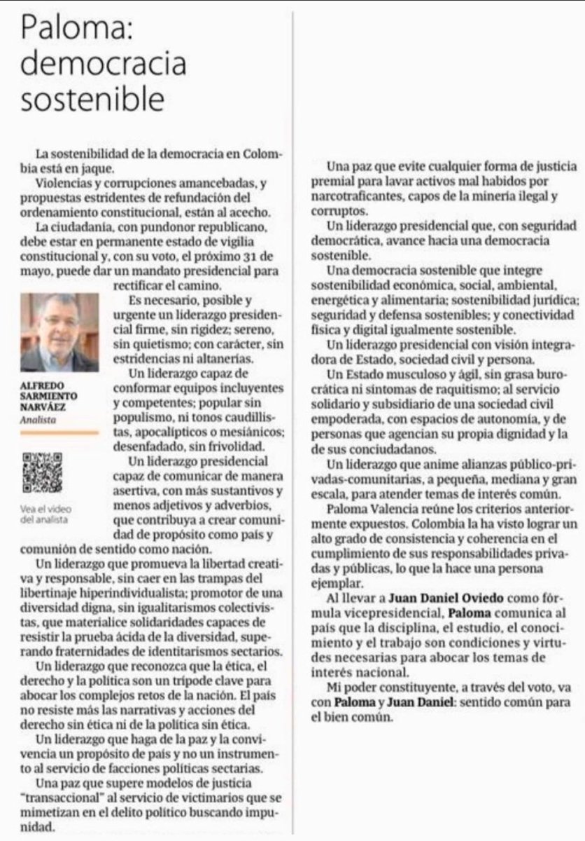 ALFREDO SARMIENTO NARVÁEZ tweet media