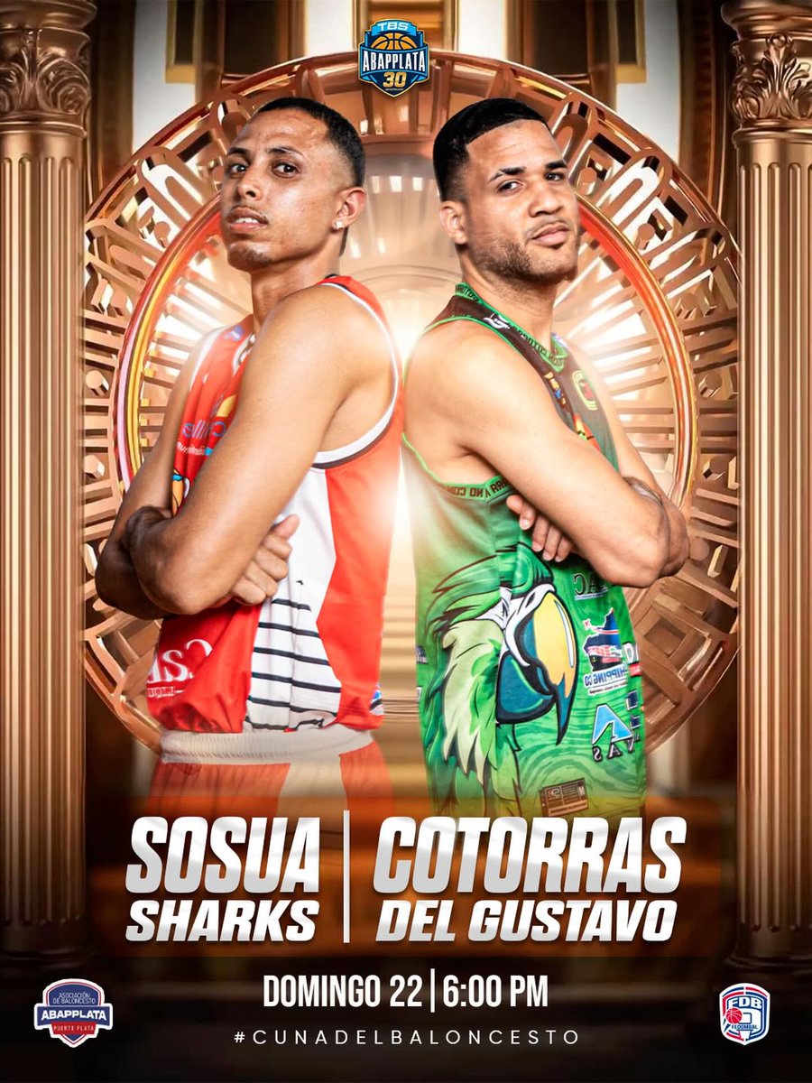 Hoy en la final del XXX Torneo de Baloncesto Superior de Puerto Plata dedicado al Ministro de la Presidencia Jose Ignacio Paliza y se juega la Copa Direccion General de Aduanas

Hoy cotorras salen en busca de la corona