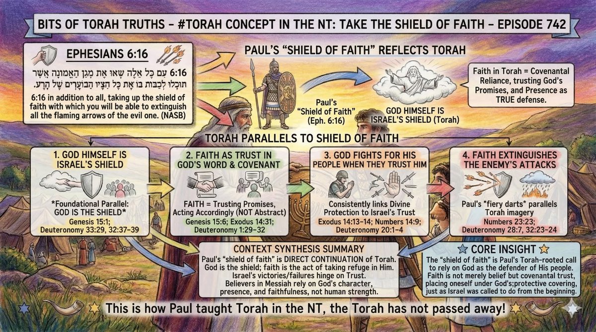 MATSATI's tweet image. ⚙️ Bits of Torah Truths – #Torah Concept in the NT: Take the Shield of Faith – Episode 742 ⚙️
#ShieldOfFaith, #TorahInTheNT, #CovenantTrust, #SpiritualWarfare, #Ephesians6
youtu.be/sAPt4K8IEY4?si…
matsati.com/index.php/bits…

✅ Remember to Click "Like" on YouTube