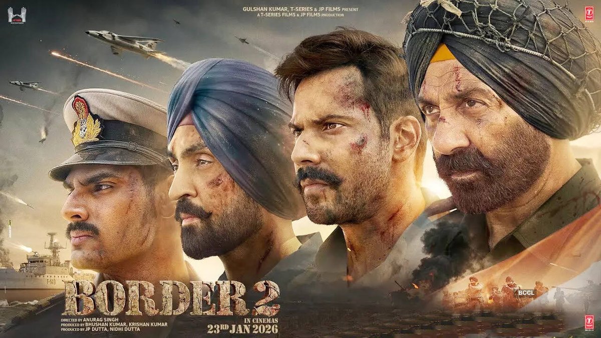LakshmanOnX's tweet photo. #Border2onNetflix :⭐⭐

Watched BORDER (1997) & BORDER 2 (2026) back to back

#Border is a very realistic tale of brotherhood & scarifies on the border. Could be dubbed as India's own DUNKIRK (2017)

Meanwhile #Border2 felt so fake. Thanks to its boring production, bad VFX & unimpressive writing

#Netflix #SunnyDeol #VarunDhawan #DiljitDosanjh