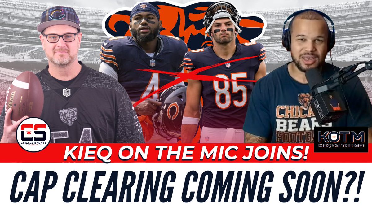 🚨 LIVE at 9AM CST TODAY! 🐻
Kieq on the Mic joins Chicago Sports Podcast and we’re going FULL Bears mode!
💥 DJ Moore TRADED
💸 $213K cap space CRISIS
🎯 Who saves Chicago at #25?
Is Poles building a winner or destroying this team?
🔔 Tune in at 9AM Central — BEAR DOWN! 🐻⬇️