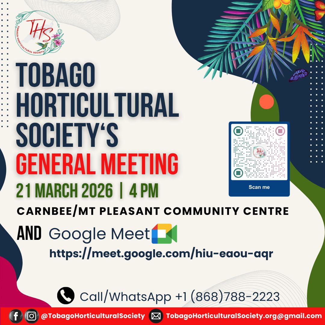 _THSociety's tweet photo. Thank you to all the attendees at yesterday's meeting | We look forward to our upcoming and exciting April 25 #AGM #TobagoHorticulturalSociety https://t.co/1uBP69unXY