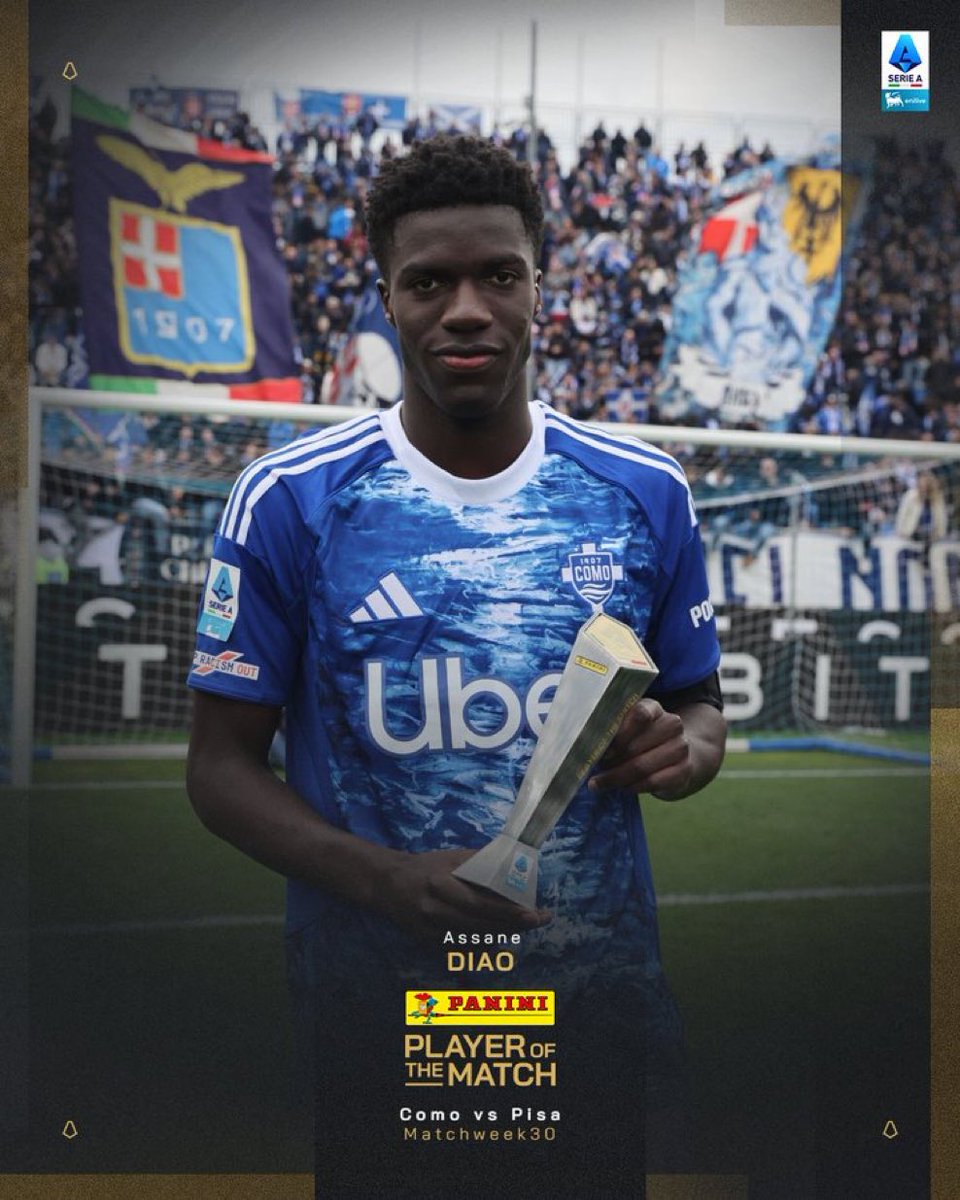 BUTEUR et PASSEUR DÉCISIF cet après-midi, Assane Diao est logiquement élu HOMME DU MATCH face à Pise. 🤩🇸🇳👏🏽