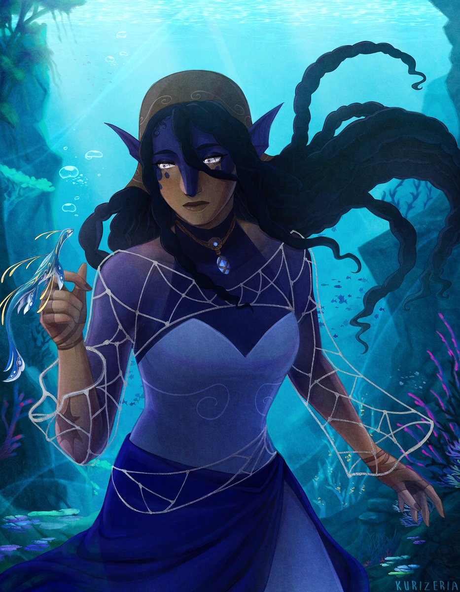 kurizeria's tweet photo. Art trade with @dinotism_ of their oc Undine!!
#thedragonprince #thedragonking #tdpoc https://t.co/bw2CNOJqhB