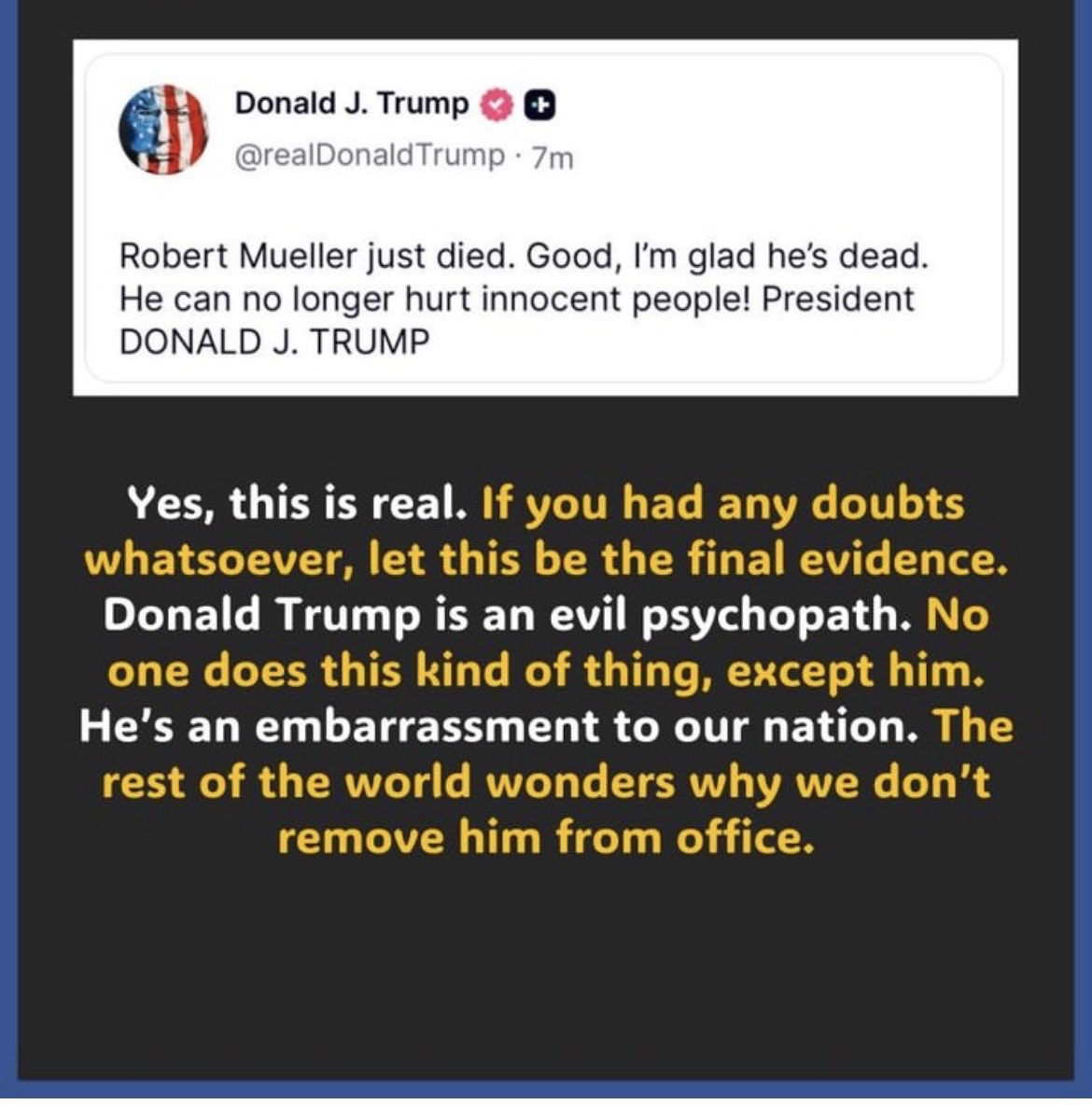 Elbigdaddy's tweet photo. Trump is a disgraceful and disrespectful prick. Lower than a sewer rat https://t.co/rAoKiM1ABI