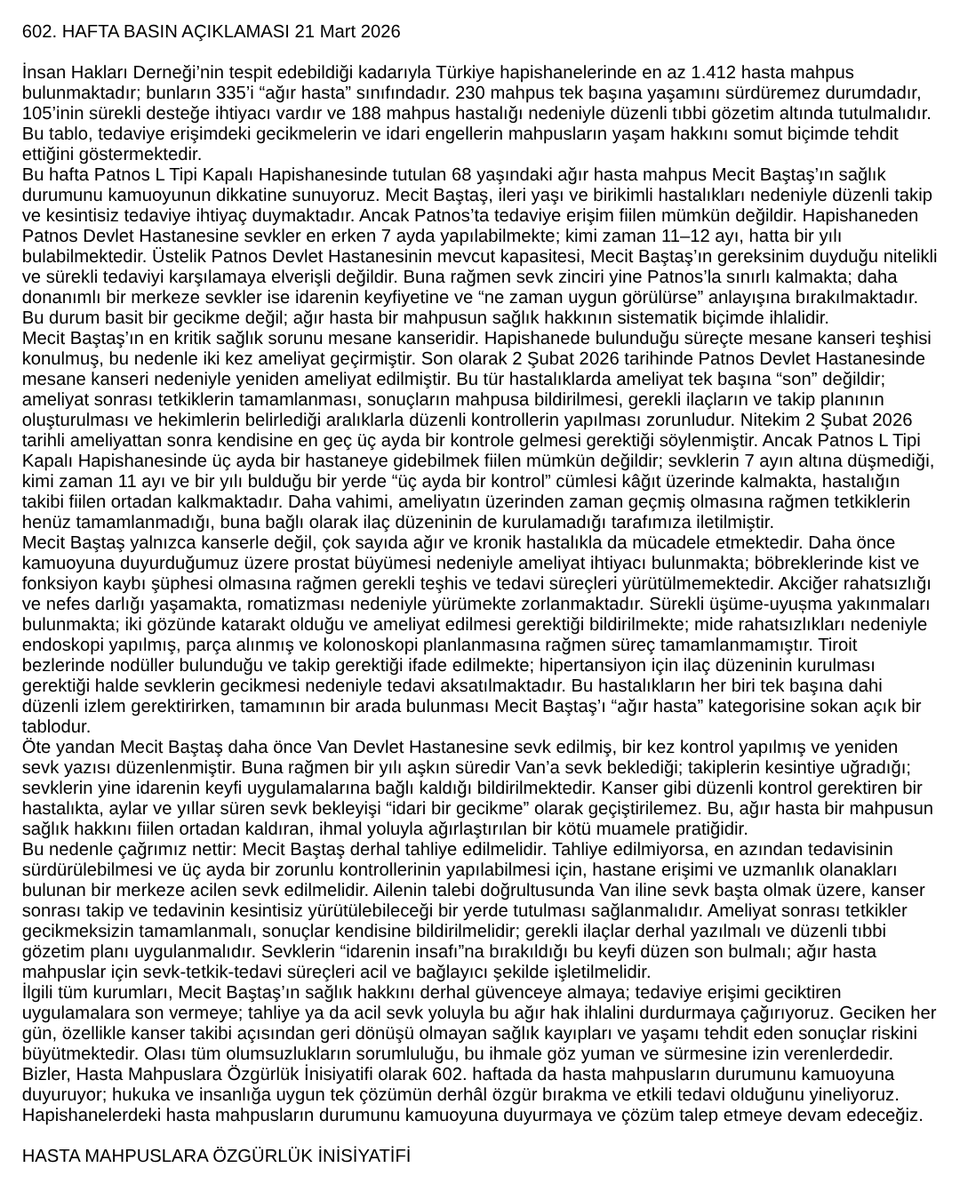 İHD Ankara Şube tweet media