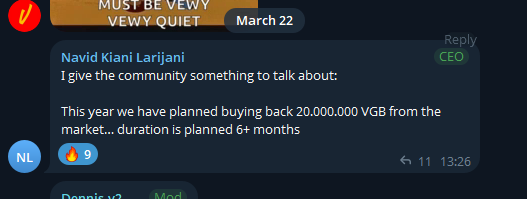 CryptoeVeritas's tweet photo. And here is even more good news for $VGB and $VAGA holders from the founder of @Vagabondappio @NavidKianiL  personally:

20 mio $VGB are planned to be bought back by the team over 6+ months. 

► Source:  https://t.co/EgC216DM3K

The current tokenomics of $VGB is attached.

$VGB is still a top 5 #XRPL token ranked by holders (after $SOLO, $ELS, $CORE and $RLUSD) with almost 42'000 holders and now ready for being used in the next months.

#VagaChain