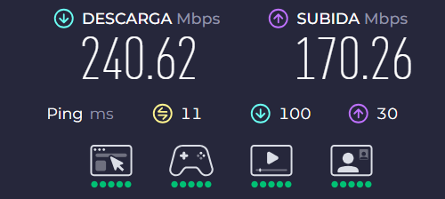 fsan2val's tweet photo. @CNT_EC Ojo con esto 👇
Pagas 500 Mbps con @CNT_EC y en la práctica:

WiFi: 240–170 Mbps
Cable: 440-220 Mbps (no es 1:1)
El router limita el WiFi y ni por cable se llega al plan completo

 ¿Para qué vender más megas si el equipo y el servicio no los entregan? @DanielNoboaOk 

#Internet https://t.co/cIe7zKPS9q