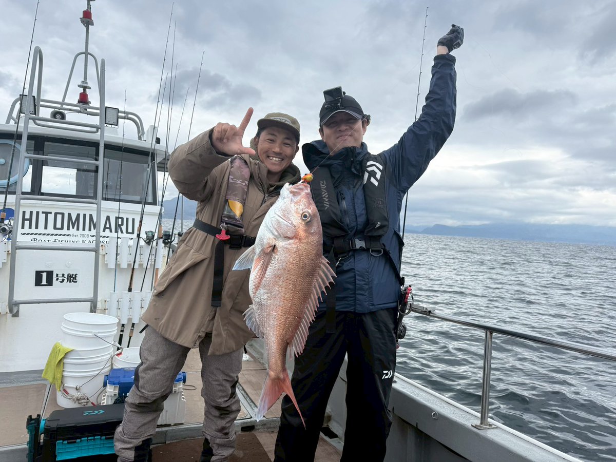 baxi5791's tweet photo. 2026.3.19
鹿児島の日登美丸さんに乗ってきました🎣
真鯛70センチ釣れました🤩
鹿児島最高✨ https://t.co/6pEzr9MTQI