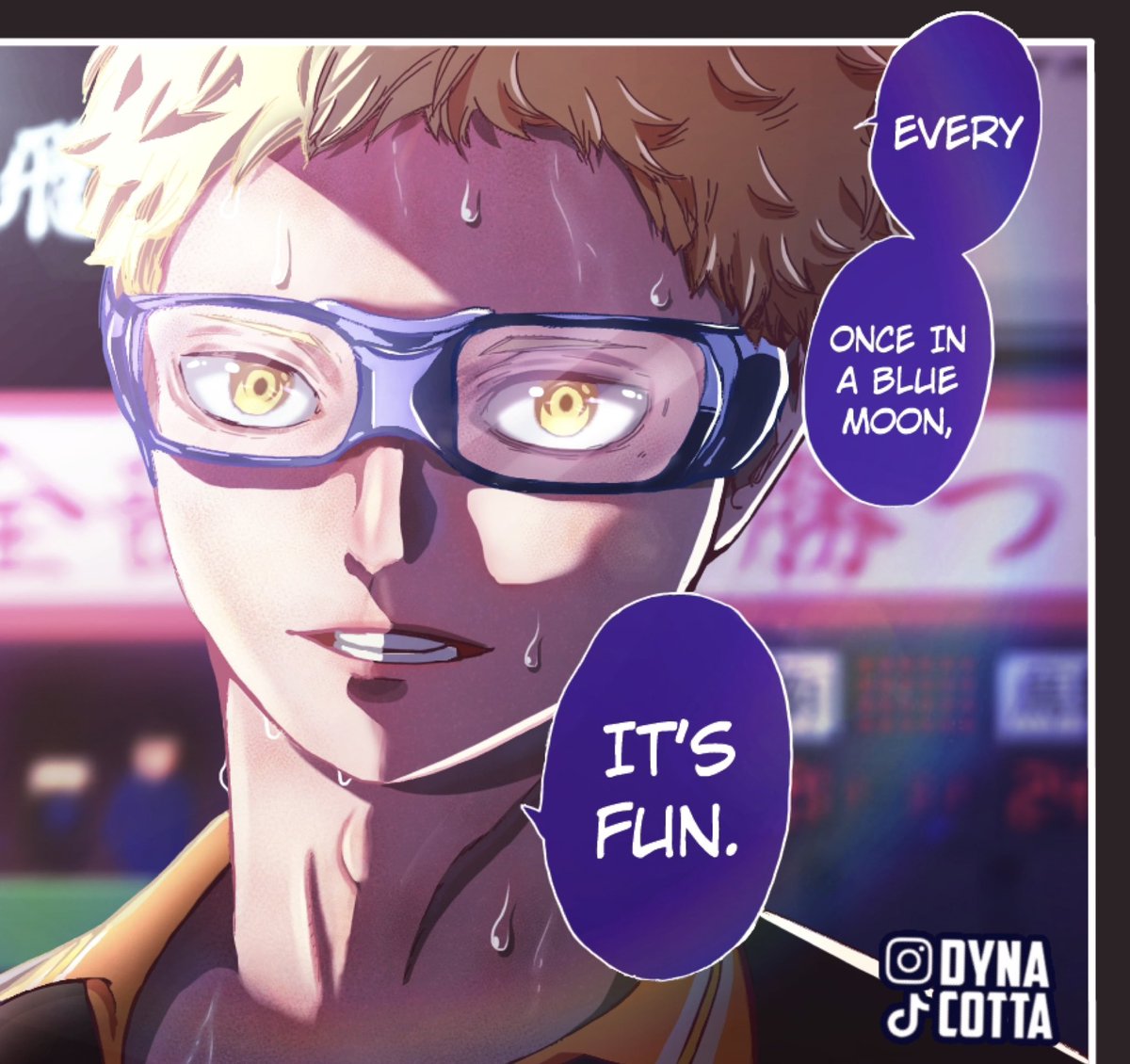 Dyna831's tweet image. Every once in a while, it’s fun - Tsukishima Kei

#COLORING #manga #haikyu #tsukishima #anime #volleyball #art