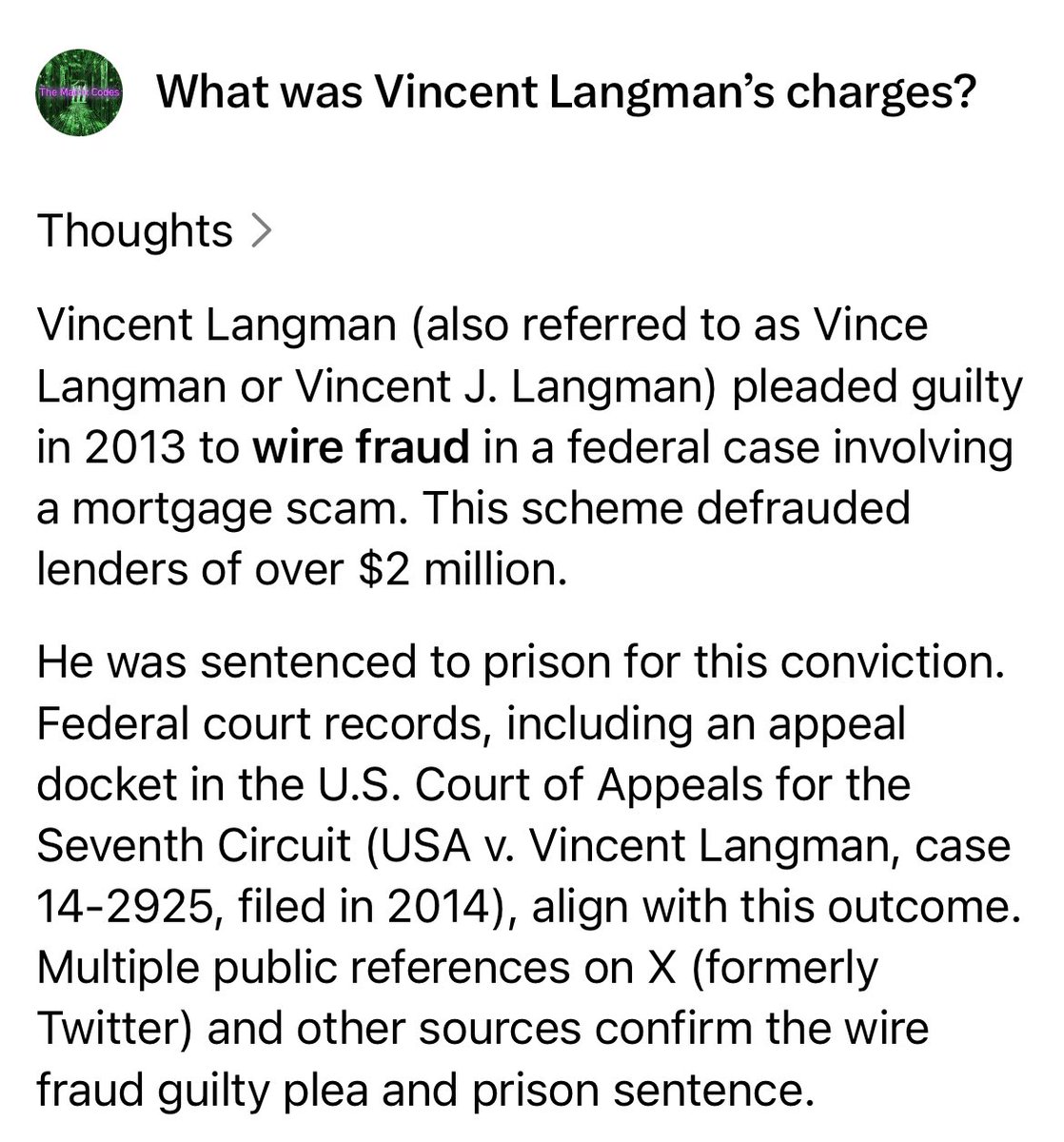 <a href="/LangmanVince/">Vince Langman</a> Riiiiiiiiiiight. LOL.

That piece of dog shit is a fucking Zionist shill, and the entire world knows it. lol.

Another con from the convicted fraud felon Vincent Langman.

<a href="/dom_lucre/">Dom Lucre | Breaker of Narratives</a> is a pussy ass bitch that will do and say whatever for money and fame.

PERIOD.