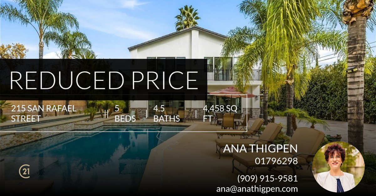 anathigpen's tweet photo. 📍 Reduced Price 📍 This recently reduced home at 215 San Rafael Street in Redlands won't last long, so, don't wait to set up a showing! Reach out here or at (909) 915-9581 for more information!

Ana Thigpen, Broker Assoc... https://t.co/3jnc6vsiZS https://t.co/ew1NYWJRDh