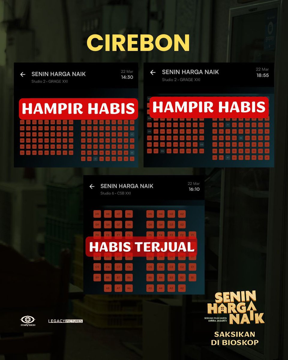 FILM SENIN HARGA NAIK DI BIOSKOP! tweet media