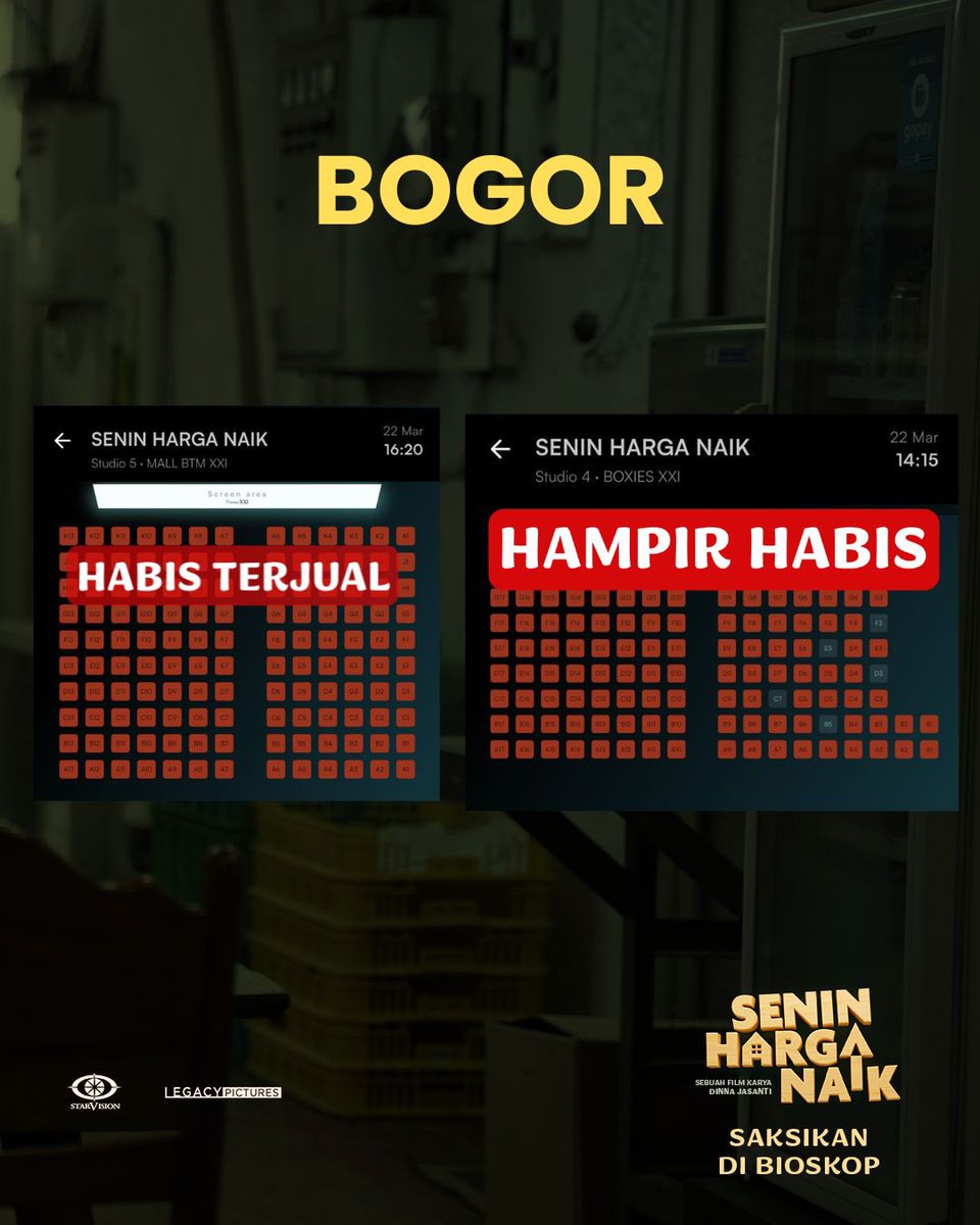 FILM SENIN HARGA NAIK DI BIOSKOP! tweet media
