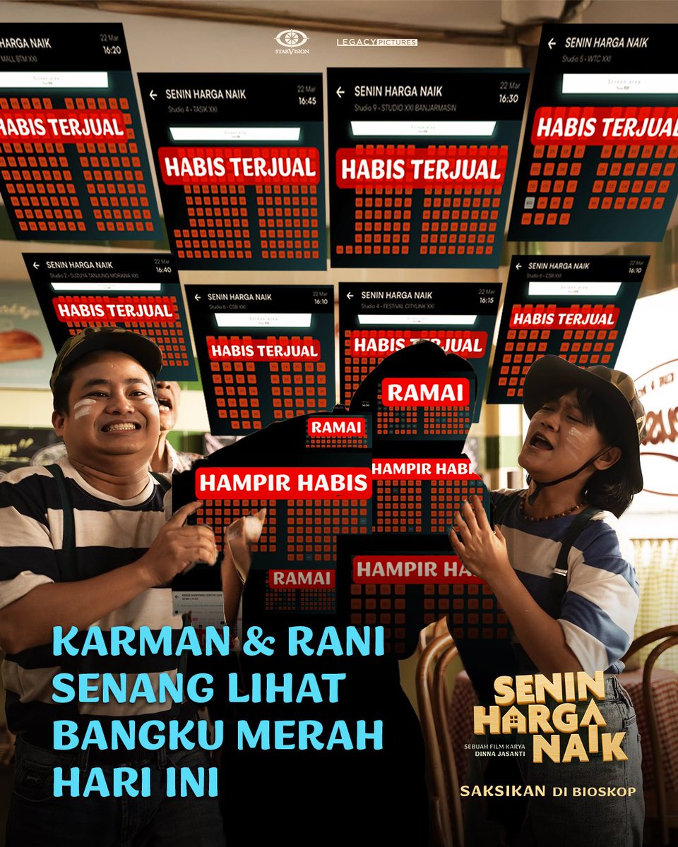FILM SENIN HARGA NAIK DI BIOSKOP! tweet media