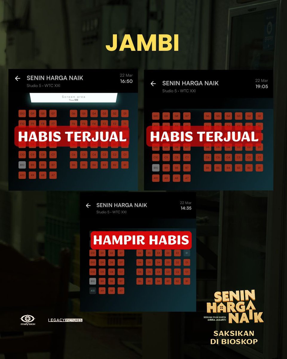 FILM SENIN HARGA NAIK DI BIOSKOP! tweet media