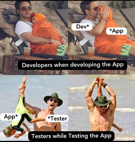 Python_Dv's tweet image. Testers while Testing the app 🤩📱💻👍💸

#developer #programmer #testing #app #LearnPython #Python #PythonProgramming #Coding #Programming