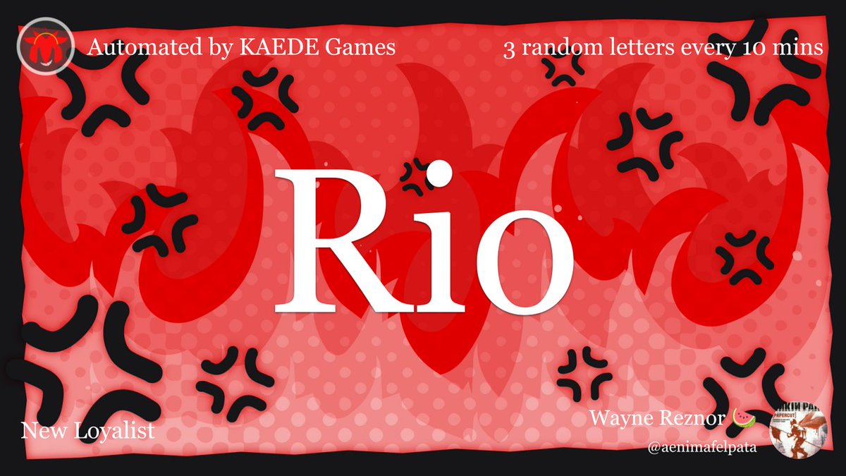 3 random letters every 10 mins tweet media