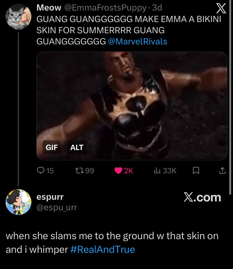 People Down Bad For Marvel Rivals Characters tweet media