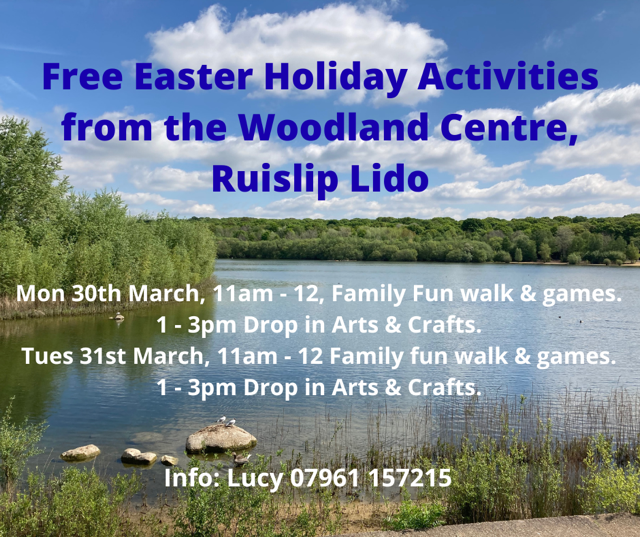RuislipWoods's tweet photo. #Free #Easter #Holiday activities 30th &amp; 31st March for #Families &amp; #Children organised by @Hillingdon in the Woodland Centre beside #Ruislip Lido cafe. Also a great chance to see the interactive displays. More details here... 
@HillingdonFIS @Hill_libraries https://t.co/RDY7OEO8IO