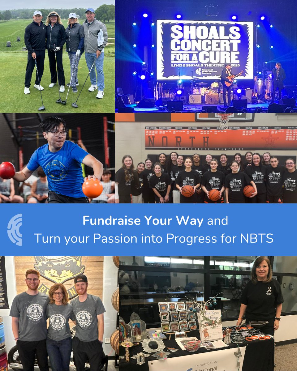 NBTStweets's tweet photo. Host a Fundraise Your Way event with us to support the brain tumor community.

⛳ Golf tournament
⚾ Gray Game
🍺 Brewery bash
🎲 Game night
🎨 Craft party
🏓 Pickleball tournament

Learn more at https://t.co/86IsZgioRk or drop an emoji for the event you’d host! 👇 https://t.co/eYbpVdHjNH