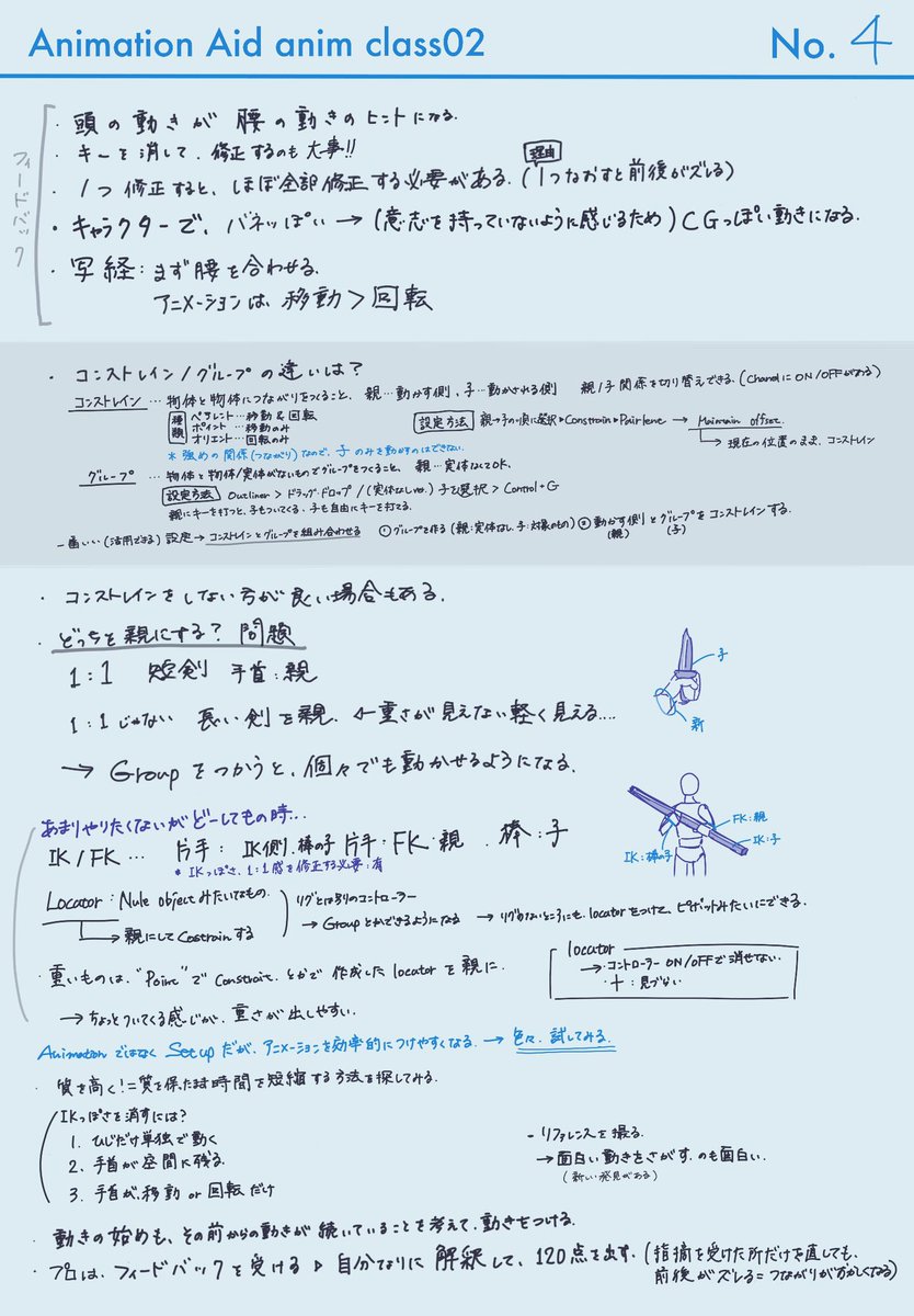 wjythk2411's tweet photo. ［Animation Class02_sun(week 4)］
本日も、ありがとうございました！
アニメーションもまだまだですが、セットアップも知らないことばかり…少しずつ知識をつけたいと思います！
#アニメーションエイド https://t.co/v8oCrXBW5i