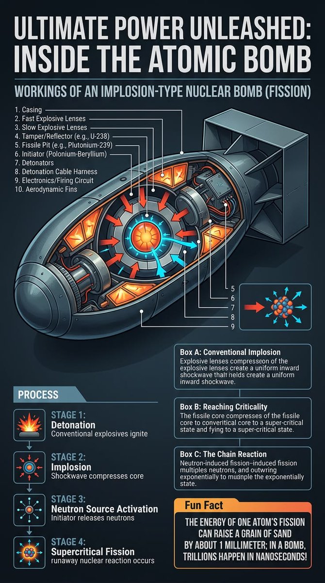 Implosion Nuke ☢️ Inside an Atomic Bomb — How It Works 💥 Implosion-type fission bomb ...