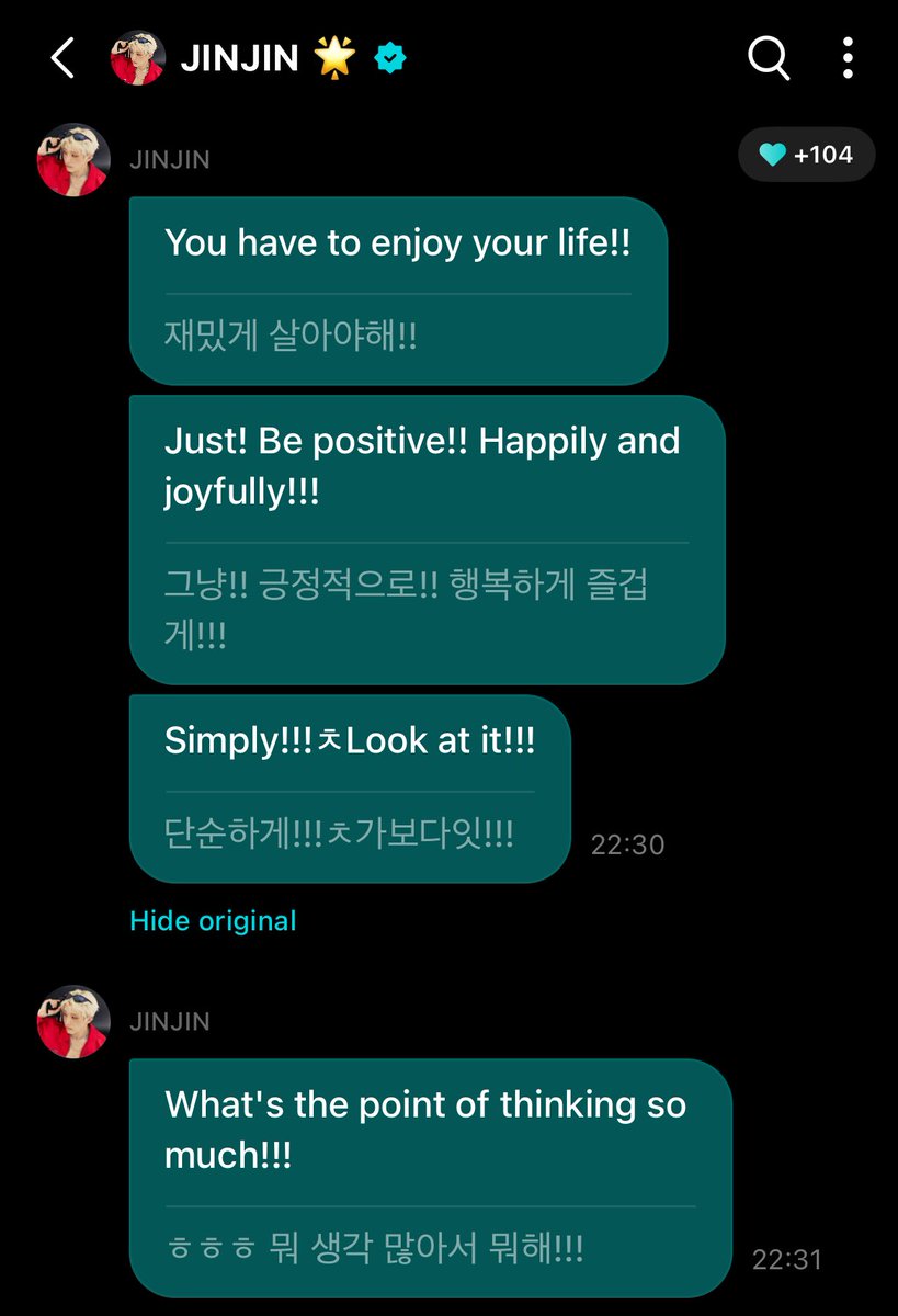 More words of wisdom from Jinjin.🥹🥹🥹

Yes! Let’s enjoy life!!

#JINJIN #진진 #ASTRO #아스트로