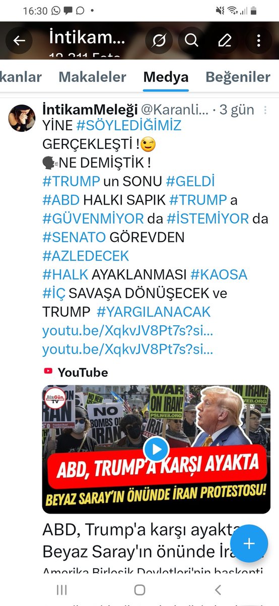 KaranliginKizi7's tweet photo. YİNE #SÖYLEDİĞİMİZ GERÇEKLEŞTİ !😉😊
🗣NE DEMİŞTİK !😉😊
EPSTEIN MÜDAVİMİ #SAPIK ve #PETOFİLİ HASTASI #TRUMP un #SONU GELDİ !
👉SENATO #GÖREVDEN AZLEDECEK👈 vee ŞAYET #SUİKASTEN KURTULURSA
TRUMP #YARGILANACAK 😉😊😁 https://t.co/m7ut7lhu2X