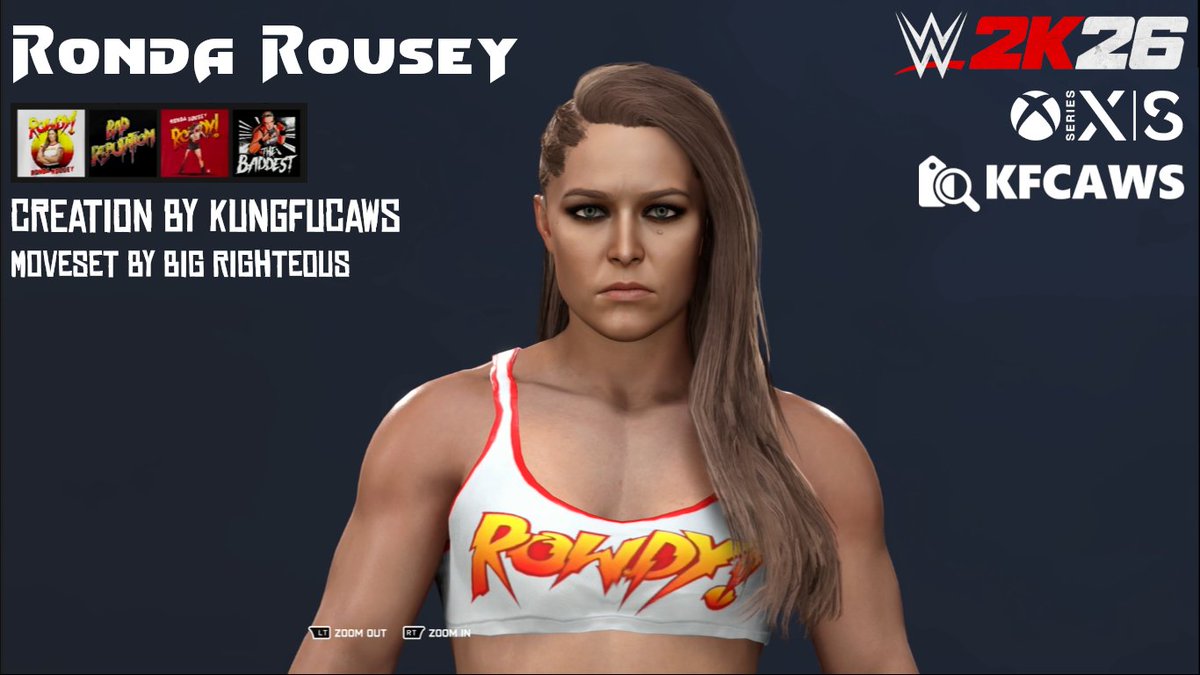 KungFuCAWs's tweet photo. Ronda Rousey CAW By KungFuCAWs is now up on Community Creations.
MoveSet By @BigRighteous
Search Tag: KFCAWS https://t.co/eDKtvCFqzC