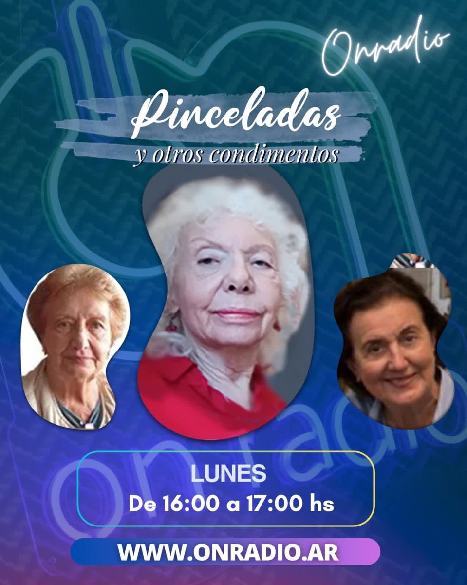 El lunes 23 a las 4 pm recibiremos a las artistas Paula Senderowicz  y Florencia Aise, junto a nuestra columnista Laura Feinsilber y la reflexión de NormaD'Ippolito en @onradio y por YouTube