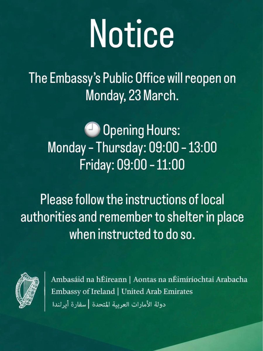 Irish Embassy UAE (@irelandembuae) on Twitter photo 