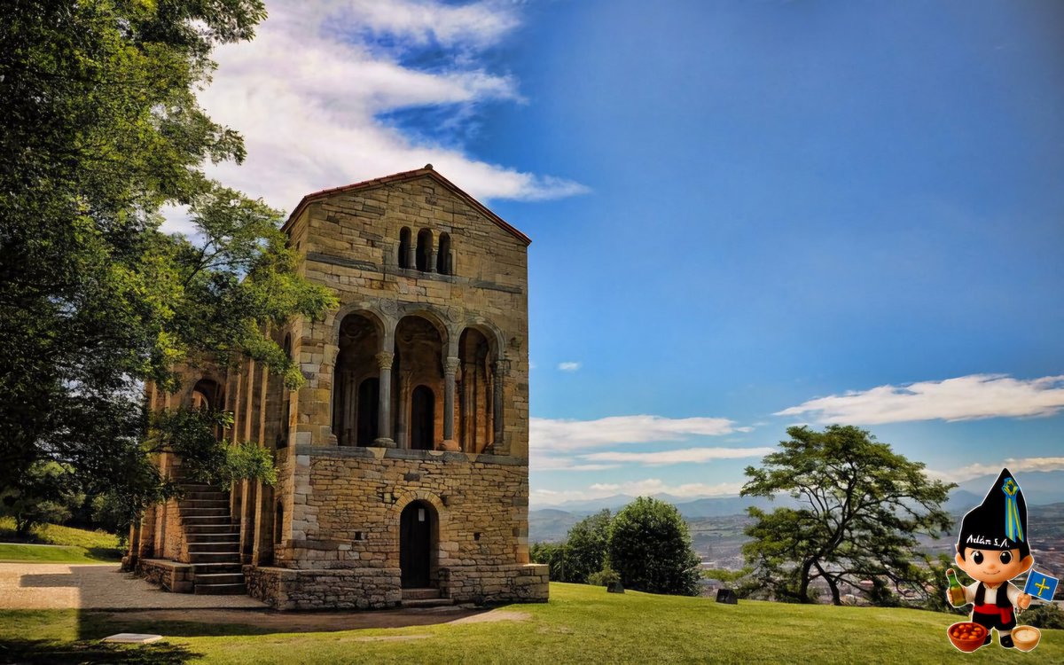<a href="/redhistoria/">HISTORIA</a> … y que, afortunadamente, hoy está esplendorosa, como se puede ver 🤩🥰 La arquitectura, hecha grandiosidad y elegancia en una obra aparentemente sencilla. Santa Mª del Naranco es una maravilla. #Asturias 😚👌🏼
