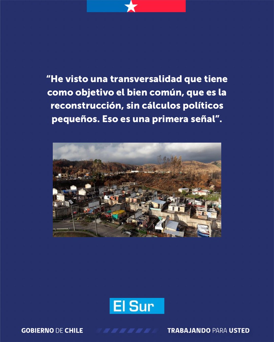 Comparto entrevista en diario El Sur con las metas para la reconstrucción Biobío- Ñuble.