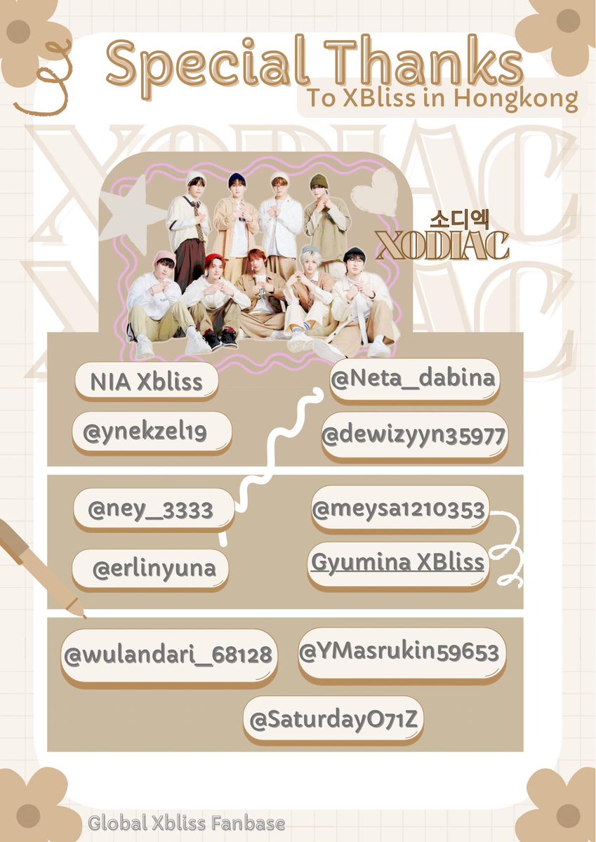 GlobalXbliss's tweet photo. Xodiac Freebies Fanmeet 2026 in Hongkong...

Hello Xbliss Hongkong, in order to celebrate Xodiac at the Fanmeet event, Global Xbliss wants to share "Freebies for all of you guys 
♦ March 28, 2026 
♦ ️Ocean Park Hongkong
You can get the freebies at Global Xbliss 
You can also take a photo or selfie and tag global accounts ...
See you at the Fanmeet event in Hongkong everyone, don't miss the freebies.

@XODIACOfficial @XODIAC_MEMBERS 
#XODIAC 
#XBLISS 
#GLOBALXBLISS
