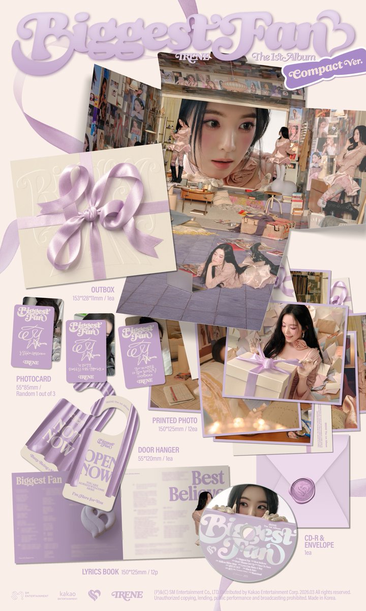 Album Details (Compact Ver.)

IRENE The 1st Album 【Biggest Fan】
➫ 2026.03.30 6PM (KST)

💿Pre-order
IRENE.lnk.to/BiggestFan

#IRENE #아이린
#BiggestFan #IRENE_BiggestFan
#RedVelvet #레드벨벳