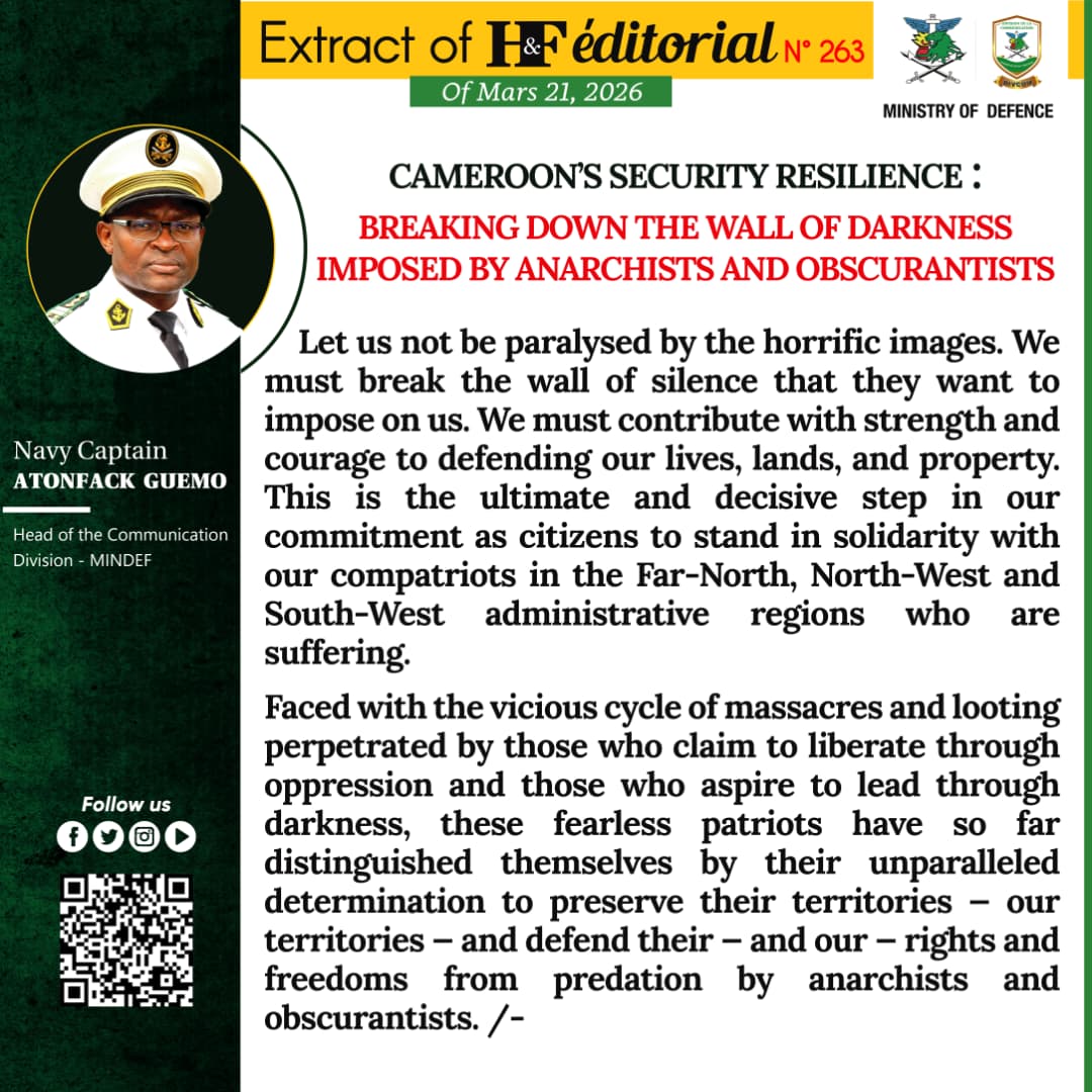 Ministère de la Défense du Cameroun tweet media